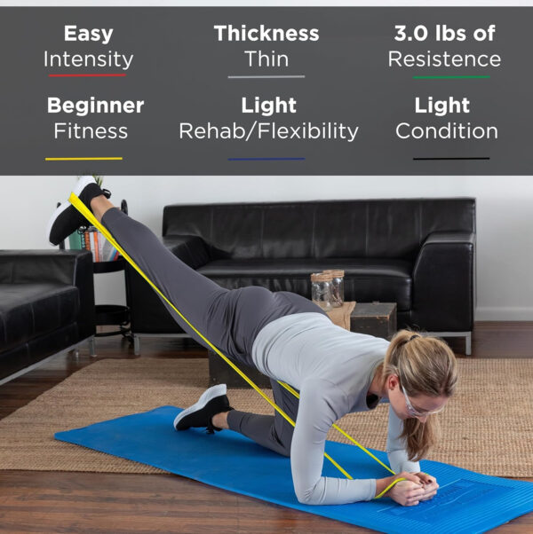 68933e54dcfb3ca36bc8567792c29c7fc62c08f73999e54744ab1.jpg THERABAND Resistance Bands Set, Professional Elastic Band For Upper & Lower Body Exercise, Strength Training without Weights, Physical Therapy, Pilates, Rehab, Yellow & Red & Green, Beginner