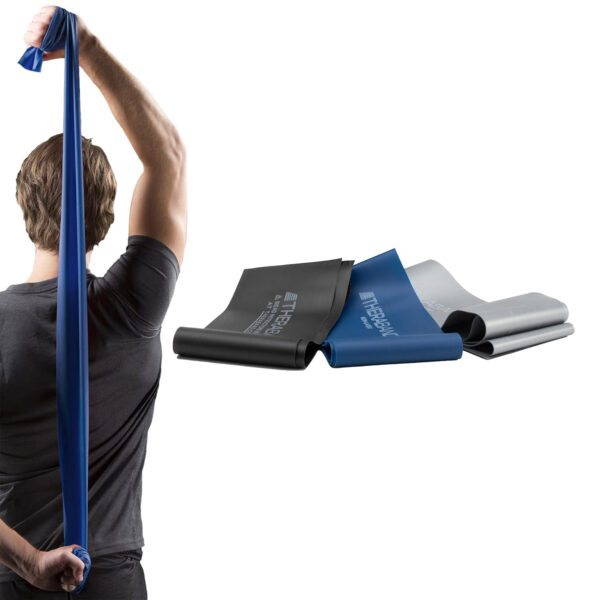 68933e687bd233d3208822a40996bd972ecf93fc16fe543384ced.jpg THERABAND Resistance Bands Set, Professional Elastic Band For Upper & Lower Body Exercise, Strength Training without Weights, Physical Therapy, Pilates, Rehab, Yellow & Red & Green, Beginner