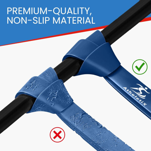 Athletix 10-Piece Resistance Bands Set | Heavy to Light Levels for Strength, Glutes, Legs, Pilates, Yoga, Stretching | Resistance Bands for Working Out | Color-Coded Exercise Bands with Carry Bag