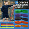 Athletix 10-Piece Resistance Bands Set | Heavy to Light Levels for Strength, Glutes, Legs, Pilates, Yoga, Stretching | Resistance Bands for Working Out | Color-Coded Exercise Bands with Carry Bag