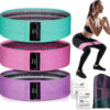 Renoj Resistance Bands, Yoga Starter Sets for Women and Men, 3 Set of Stretch Exercise Workout Bands for Booty Legs, Elastic Pilates Flexbands