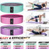 Renoj Resistance Bands, Yoga Starter Sets for Women and Men, 3 Set of Stretch Exercise Workout Bands for Booty Legs, Elastic Pilates Flexbands
