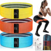 Renoj Resistance Bands, Yoga Starter Sets for Women and Men, 3 Set of Stretch Exercise Workout Bands for Booty Legs, Elastic Pilates Flexbands