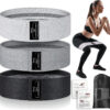 Renoj Resistance Bands, Yoga Starter Sets for Women and Men, 3 Set of Stretch Exercise Workout Bands for Booty Legs, Elastic Pilates Flexbands