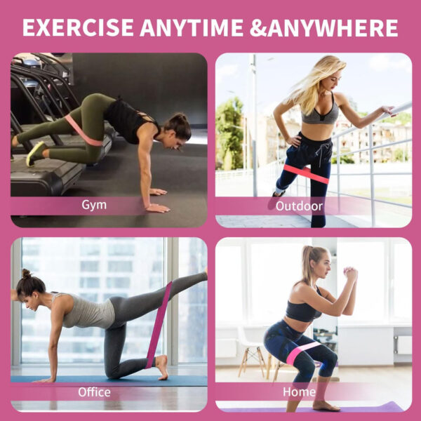 Non-Slip Fabric Resistance Bands for Working Out, Loop Exercise Bands for Booty Leg, Butt, Glute, Stretch Workout Bands for Women & Men, Hip Elastic Bands for Home Gym Fitness, Yoga, Pilates