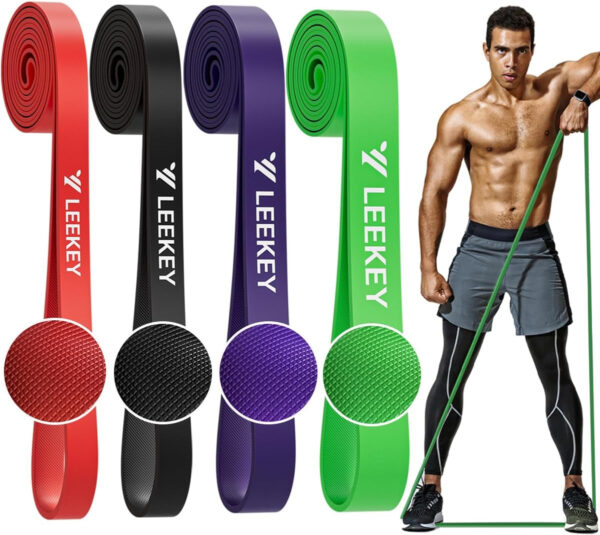 68934015ea0805e3925550cdbd49b0a0a40aff2534a7875f5c684.jpg LEEKEY Resistance Bands Set for Pull-Up Assistance & Full-Body Training, Multi-Level Exercise Bands with Bag for Home Workouts, Physical Therapy, Strength Training (Men/Women)