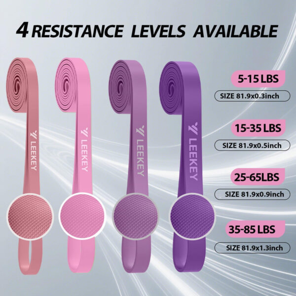68934031865a19105829bd9fbdbfaa25684364a15edcb0a67802d.jpg LEEKEY Resistance Bands Set for Pull-Up Assistance & Full-Body Training, Multi-Level Exercise Bands with Bag for Home Workouts, Physical Therapy, Strength Training (Men/Women)