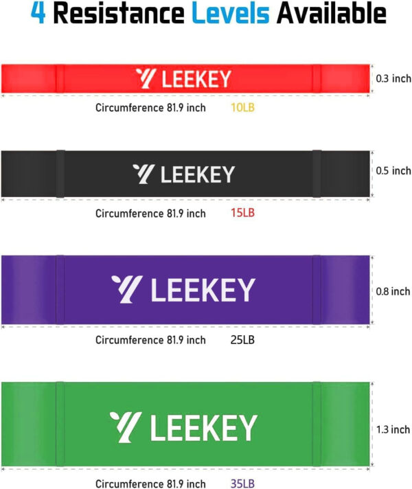6893403e7a3d424ece356cbe438fe19f85434e98d1ae8fffad876.jpg LEEKEY Resistance Bands Set for Pull-Up Assistance & Full-Body Training, Multi-Level Exercise Bands with Bag for Home Workouts, Physical Therapy, Strength Training (Men/Women)