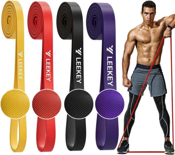 68934040ee2a73d60562779f5b653697b5a75798e03f6dec30186.jpg LEEKEY Resistance Bands Set for Pull-Up Assistance & Full-Body Training, Multi-Level Exercise Bands with Bag for Home Workouts, Physical Therapy, Strength Training (Men/Women)