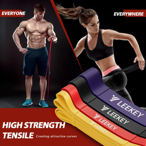 689340440334f893ee17b4d1d34054f85fb631e39319119bfc899.jpg LEEKEY Resistance Bands Set for Pull-Up Assistance & Full-Body Training, Multi-Level Exercise Bands with Bag for Home Workouts, Physical Therapy, Strength Training (Men/Women)