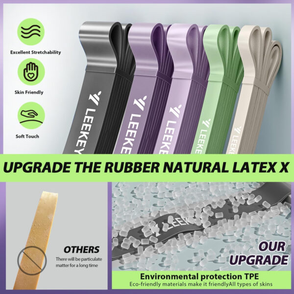 6893404b5b2759c9dda4afc4a5c85d0b423bafaa037713f71afdf.jpg LEEKEY Resistance Bands Set for Pull-Up Assistance & Full-Body Training, Multi-Level Exercise Bands with Bag for Home Workouts, Physical Therapy, Strength Training (Men/Women)