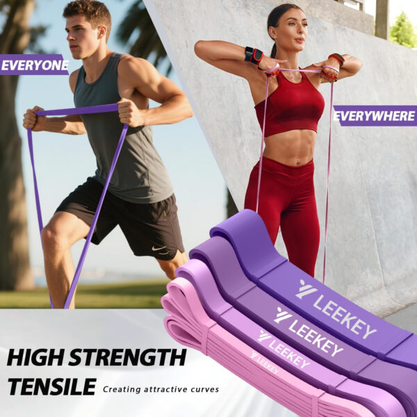 6893405091663d5d987a0cbf21997de59d4ba1f34500f03bbef7b.jpg LEEKEY Resistance Bands Set for Pull-Up Assistance & Full-Body Training, Multi-Level Exercise Bands with Bag for Home Workouts, Physical Therapy, Strength Training (Men/Women)