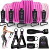 HPYGN Resistance Bands, Exercise Bands with Handles, Fitness Bands, Workout Bands with Door Anchor and Ankle Straps, for Heavy Resistance Training, Physical Therapy, Shape Body, Yoga, Home Workout Set