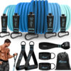 HPYGN Resistance Bands, Exercise Bands with Handles, Fitness Bands, Workout Bands with Door Anchor and Ankle Straps, for Heavy Resistance Training, Physical Therapy, Shape Body, Yoga, Home Workout Set