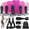 HPYGN Resistance Bands, Exercise Bands with Handles, Fitness Bands, Workout Bands with Door Anchor and Ankle Straps, for Heavy Resistance Training, Physical Therapy, Shape Body, Yoga, Home Workout Set