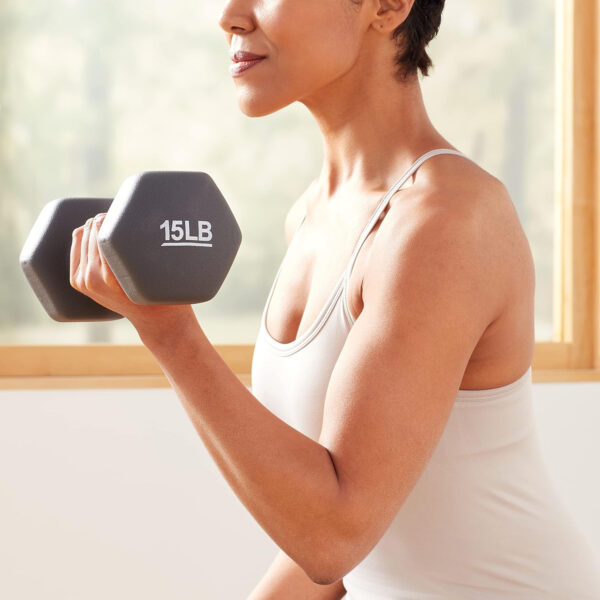 Amazon Basics Neoprene Dumbbell Hand Weights for Exercise and Muscle Toning