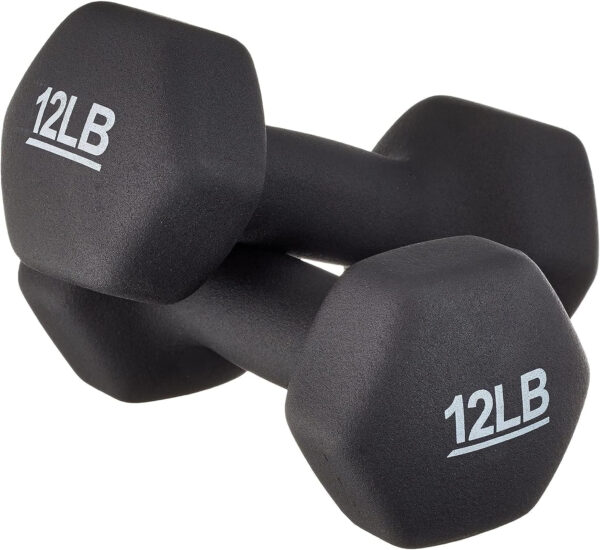 Amazon Basics Neoprene Dumbbell Hand Weights for Exercise and Muscle Toning