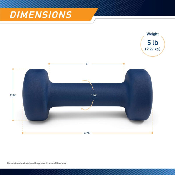 Marcy Neoprene Dumbbell, Single Piece, 1-lb, Fuchsia