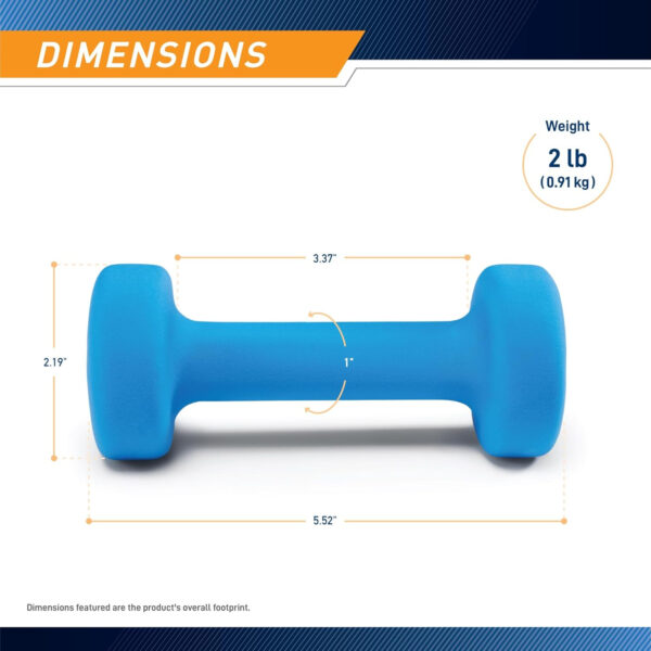 Marcy Neoprene Dumbbell, Single Piece, 1-lb, Fuchsia