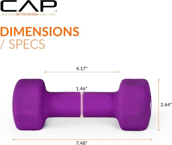 CAP Barbell Neoprene Dumbbell Weights Pairs & Sets | Multiple Colors