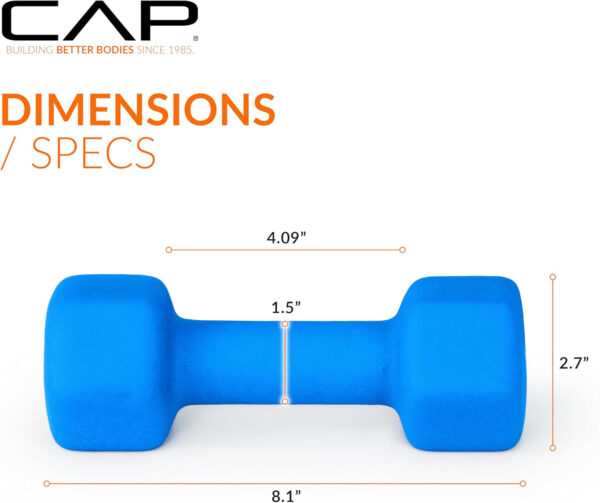 CAP Barbell Neoprene Dumbbell Weights Pairs & Sets | Multiple Colors