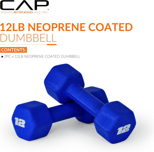 CAP Barbell Neoprene Dumbbell Weights Pairs & Sets | Multiple Colors