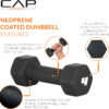 CAP Barbell Neoprene Dumbbell Weights Pairs & Sets | Multiple Colors