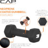 CAP Barbell Neoprene Dumbbell Weights Pairs & Sets | Multiple Colors
