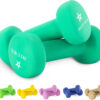 Yes4All Neoprene Coated Dumbbell Hand Weight Sets of 2 - Multiple Weight Options with 15 Colors, Anti-roll, Anti-Slip, Hexagon Shape