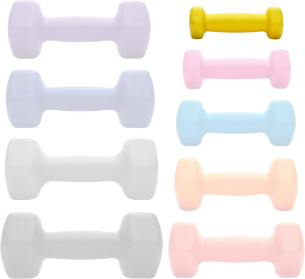 689348bb247e67db030cabc87216d8c6b922ed08d2c846c4100e9.jpg Philosophy Gym Set of 2 Neoprene Dumbbell Hand Weights, Hexagon Shape