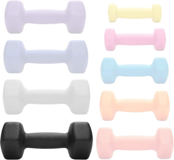 689348c197fc94a7d3483382dcb827c2962d41e9f331a9ba7a568.jpg Philosophy Gym Set of 2 Neoprene Dumbbell Hand Weights, Hexagon Shape