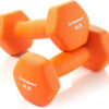 689348c3b7679f38b680908a3e5a66721436c151fb9f879d7cad6.jpg Philosophy Gym Set of 2 Neoprene Dumbbell Hand Weights, Hexagon Shape