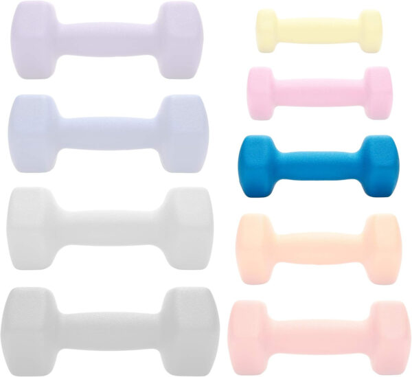 689348cf1b59875884b3d539399c99c7c0ec1cf413f02f35b4a51.jpg Philosophy Gym Set of 2 Neoprene Dumbbell Hand Weights, Hexagon Shape