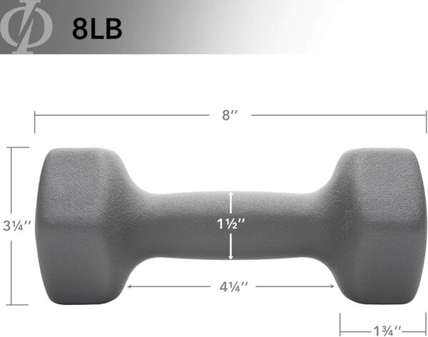 689348d331ac4efce452abab0e5105557b23d5cda93ed26076ee3.jpg Philosophy Gym Set of 2 Neoprene Dumbbell Hand Weights, Hexagon Shape