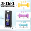 Yes4All Neoprene Coated Dumbbell Hand Weight Sets - Multiple Weight Options with Rack, Anti-roll, Anti-Slip, Hexagon Shape