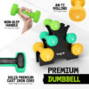 Yes4All Neoprene Coated Dumbbell Hand Weight Sets - Multiple Weight Options with Rack, Anti-roll, Anti-Slip, Hexagon Shape