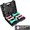 Yes4All Neoprene Coated Dumbbell Hand Weight Sets - Multiple Weight Options with Rack, Anti-roll, Anti-Slip, Hexagon Shape