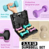 Yes4All Neoprene Coated Dumbbell Hand Weight Sets - Multiple Weight Options with Rack, Anti-roll, Anti-Slip, Hexagon Shape