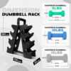 Yes4All Neoprene Coated Dumbbell Hand Weight Sets - Multiple Weight Options with Rack, Anti-roll, Anti-Slip, Hexagon Shape