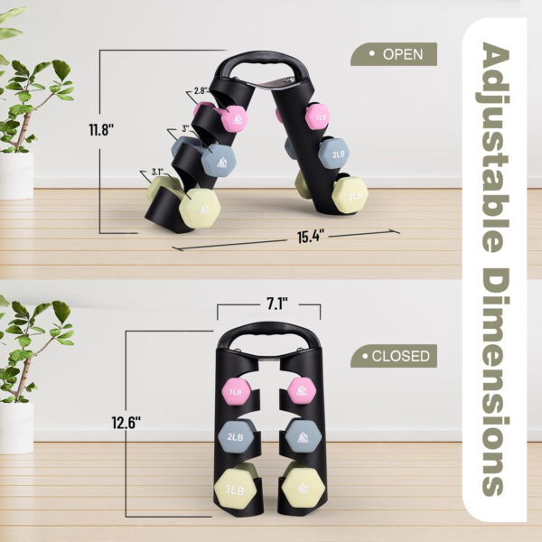 68934935b5931ee8b6a4079da29a25902407032f7156a5254a734.jpg LIONSCOOL Set of 2 Neoprene Coated Dumbbell Hand Weights, Anti-Slip and Anti-Roll Hex Dumbbells in Pair for Strength Training, Resistance Training