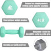 68934938cad4cca773e22dc24fda08542806956bf8d67d5f8e938.jpg LIONSCOOL Set of 2 Neoprene Coated Dumbbell Hand Weights, Anti-Slip and Anti-Roll Hex Dumbbells in Pair for Strength Training, Resistance Training