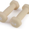6893493e844d4079fd531bf28c0712818ba1bed95af33e7e21521.jpg LIONSCOOL Set of 2 Neoprene Coated Dumbbell Hand Weights, Anti-Slip and Anti-Roll Hex Dumbbells in Pair for Strength Training, Resistance Training
