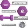 68934945ba670377706a80e60290c70612144c3d108caa6d70550.jpg LIONSCOOL Set of 2 Neoprene Coated Dumbbell Hand Weights, Anti-Slip and Anti-Roll Hex Dumbbells in Pair for Strength Training, Resistance Training