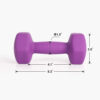 68934946ed8d84922ce03a15f7656cc7f0f51b0ba3006be632682.jpg LIONSCOOL Set of 2 Neoprene Coated Dumbbell Hand Weights, Anti-Slip and Anti-Roll Hex Dumbbells in Pair for Strength Training, Resistance Training