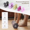 6893494af1e7354c86b47b0e28c74cb156715f9cb98ccb42ccd8d.jpg LIONSCOOL Set of 2 Neoprene Coated Dumbbell Hand Weights, Anti-Slip and Anti-Roll Hex Dumbbells in Pair for Strength Training, Resistance Training