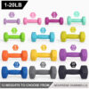 689349560e74c045d297bc56b658d34a2dde59809988fa7505b57.jpg LIONSCOOL Set of 2 Neoprene Coated Dumbbell Hand Weights, Anti-Slip and Anti-Roll Hex Dumbbells in Pair for Strength Training, Resistance Training