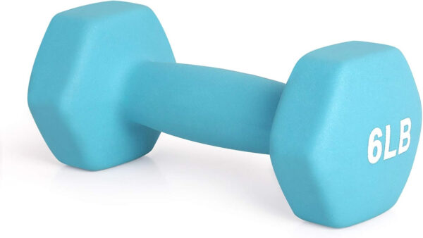 6893496a24984bb272ae19b1cc6394ac3adc49035d42f84128380.jpg LIONSCOOL Set of 2 Neoprene Coated Dumbbell Hand Weights, Anti-Slip and Anti-Roll Hex Dumbbells in Pair for Strength Training, Resistance Training
