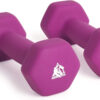 68934974f23263729eb8e1542861e0a162bc790d2ff49fc8be397.jpg LIONSCOOL Set of 2 Neoprene Coated Dumbbell Hand Weights, Anti-Slip and Anti-Roll Hex Dumbbells in Pair for Strength Training, Resistance Training