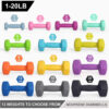 6893497dae2041c346de181029dda33000b2302d4b83dbe963567.jpg LIONSCOOL Set of 2 Neoprene Coated Dumbbell Hand Weights, Anti-Slip and Anti-Roll Hex Dumbbells in Pair for Strength Training, Resistance Training