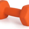 6893498b42c2dc00dfdc747920a8ed4589555a94977afbfa90275.jpg LIONSCOOL Set of 2 Neoprene Coated Dumbbell Hand Weights, Anti-Slip and Anti-Roll Hex Dumbbells in Pair for Strength Training, Resistance Training